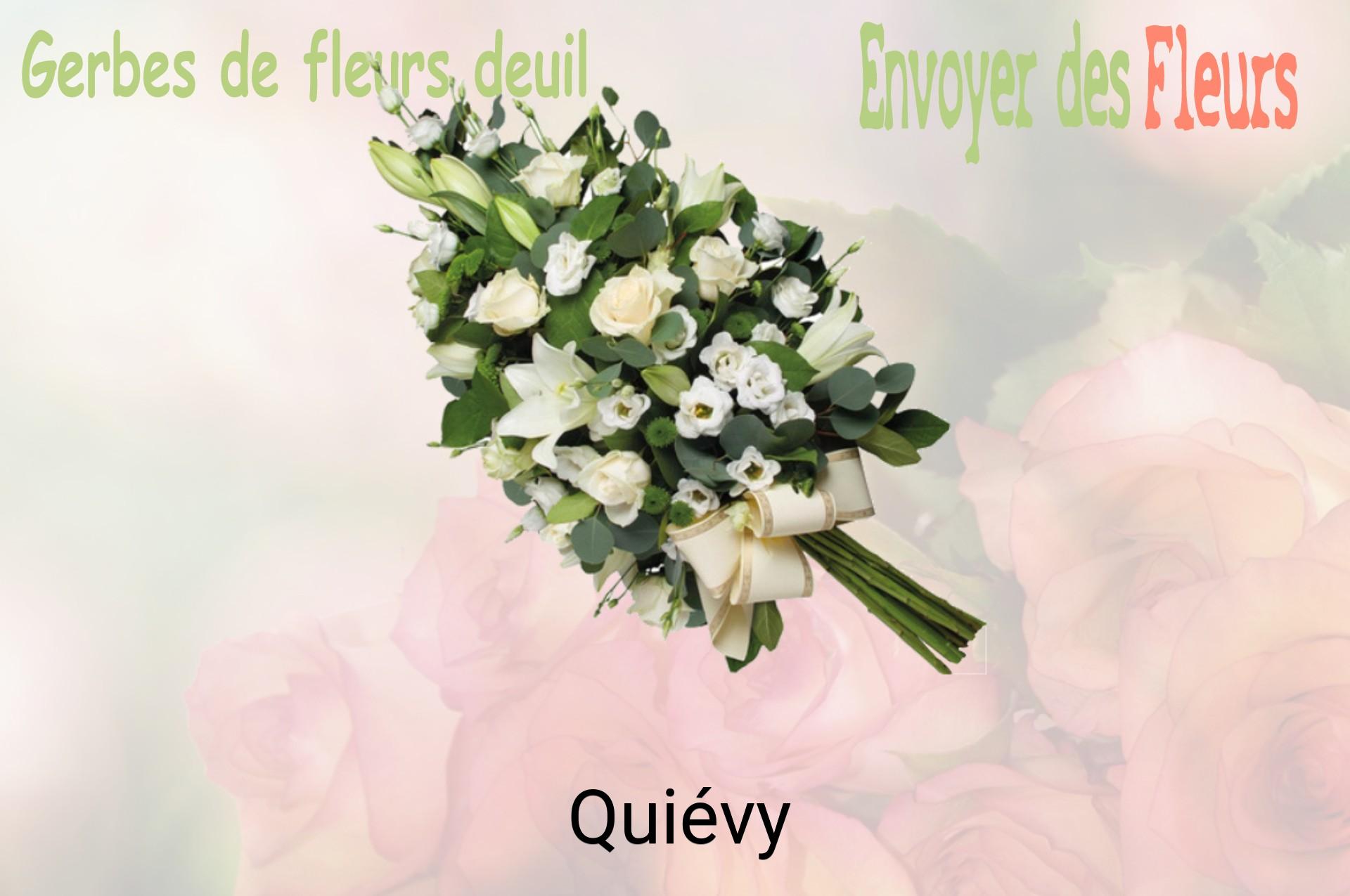 Gerbe de fleurs de deuil livrée à Quiévy